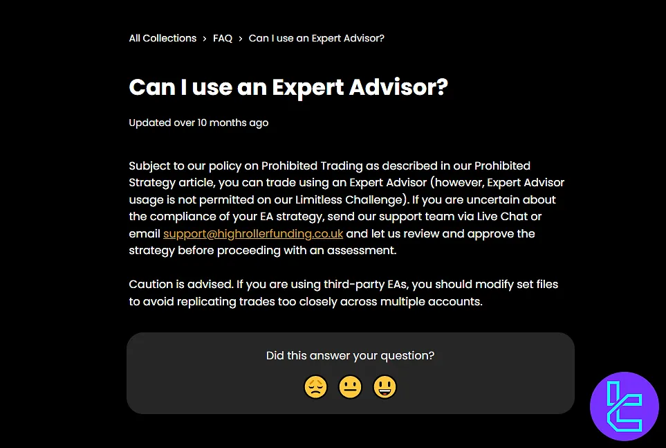 High Roller Funding kuralları