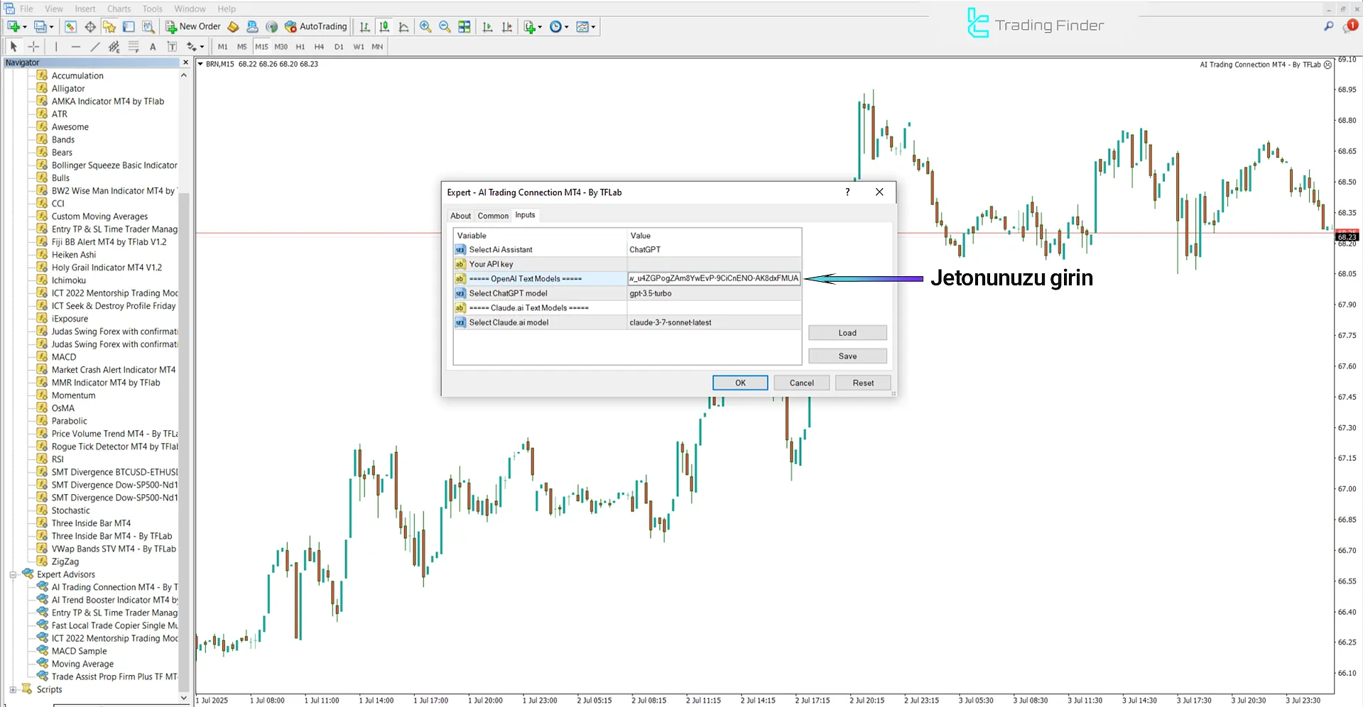 AI token’ının Yapay Zeka Ticaret Bağlantısı Expert ’na eklenme adımları