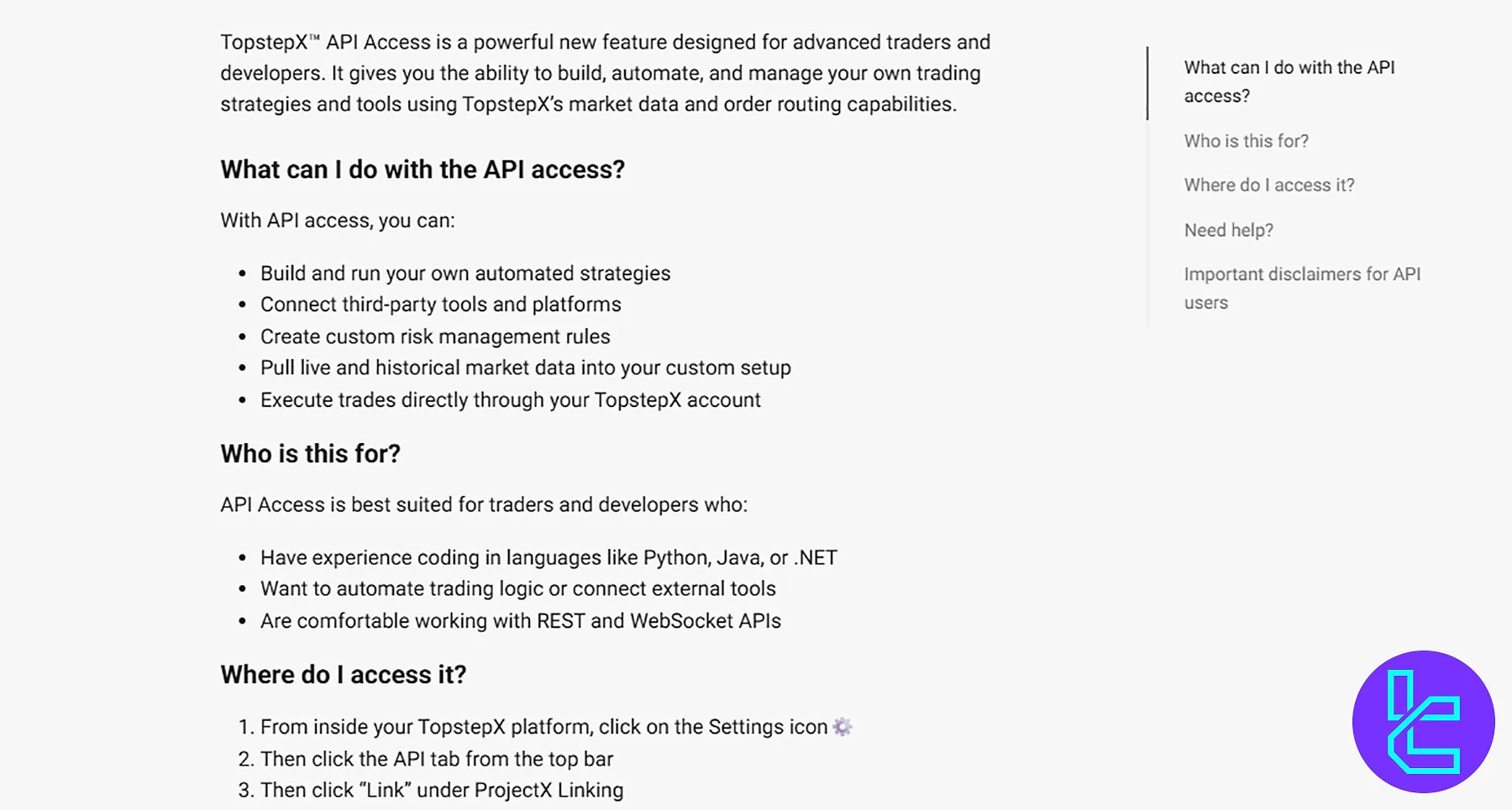 Topstep API İşlem Kuralları