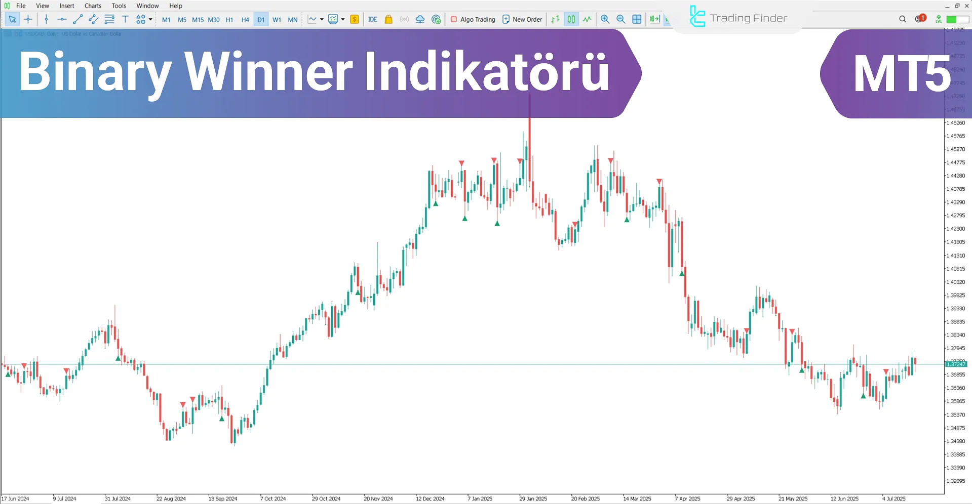 Binary Winner Göstergesi MetaTrader 5 için – Ücretsiz İndirme [TFlab]