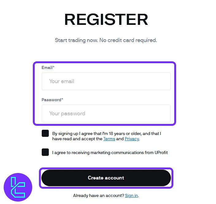 UProfit hesap kurulumu