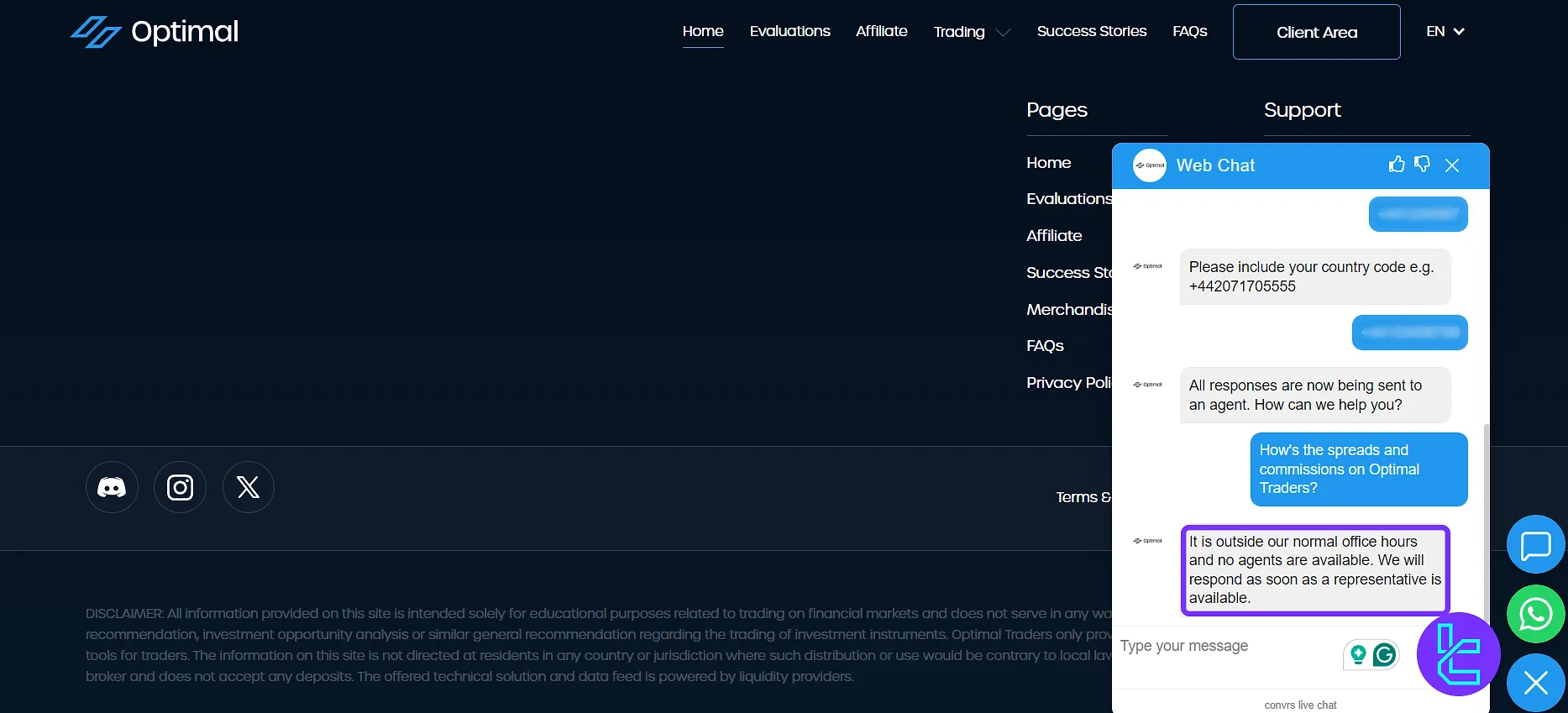 Optimal Traders’ın erişilemeyen desteği