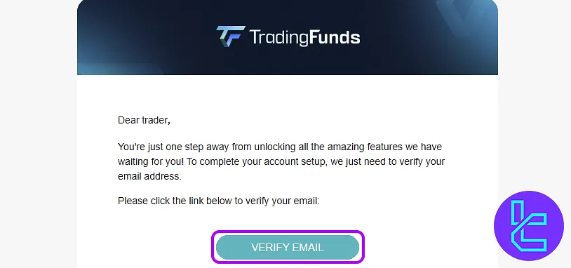 TradingFunds kayıt e-posta doğrulama bağlantısı