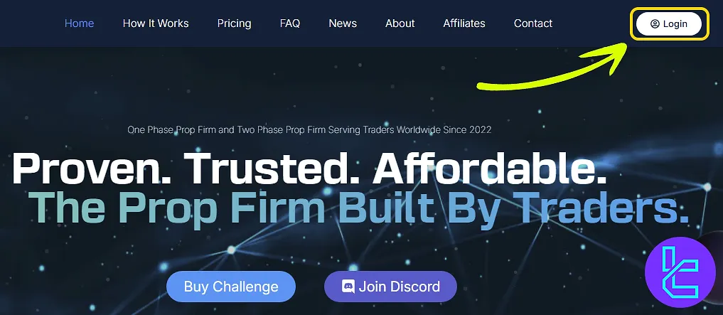 TradingFunds kayıt Giriş sayfası