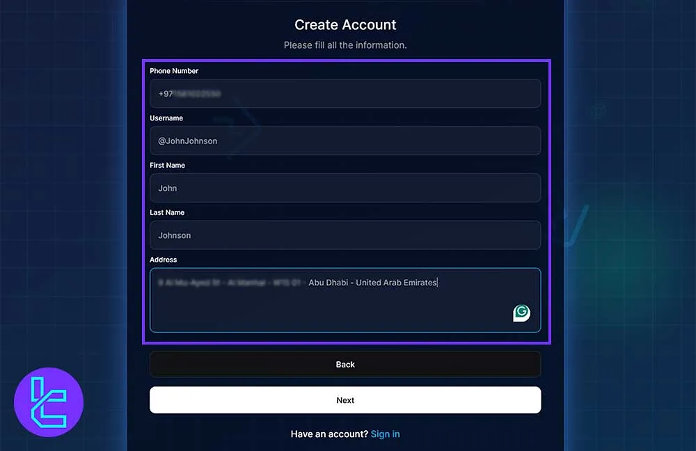 Traders Launch kayıt formu
