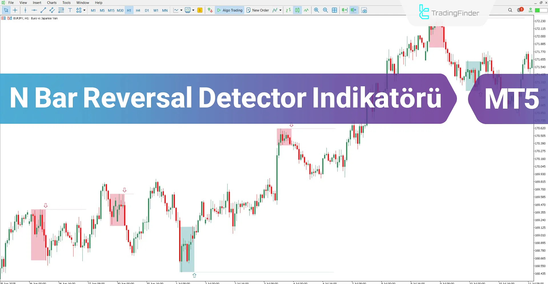 N Bar Reversal Detector Göstergesi MT5 İçin İndir – Ücretsiz – [TradingFinder]