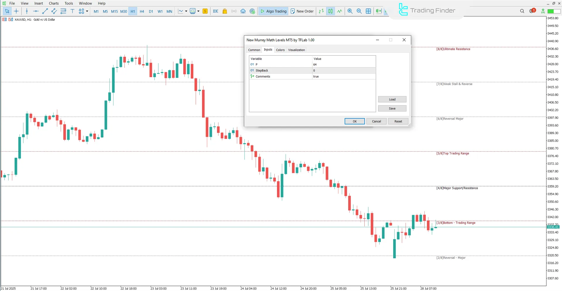 Yeni Murrey Matematik Seviyeleri Göstergesi ayarlar paneli görünümü
