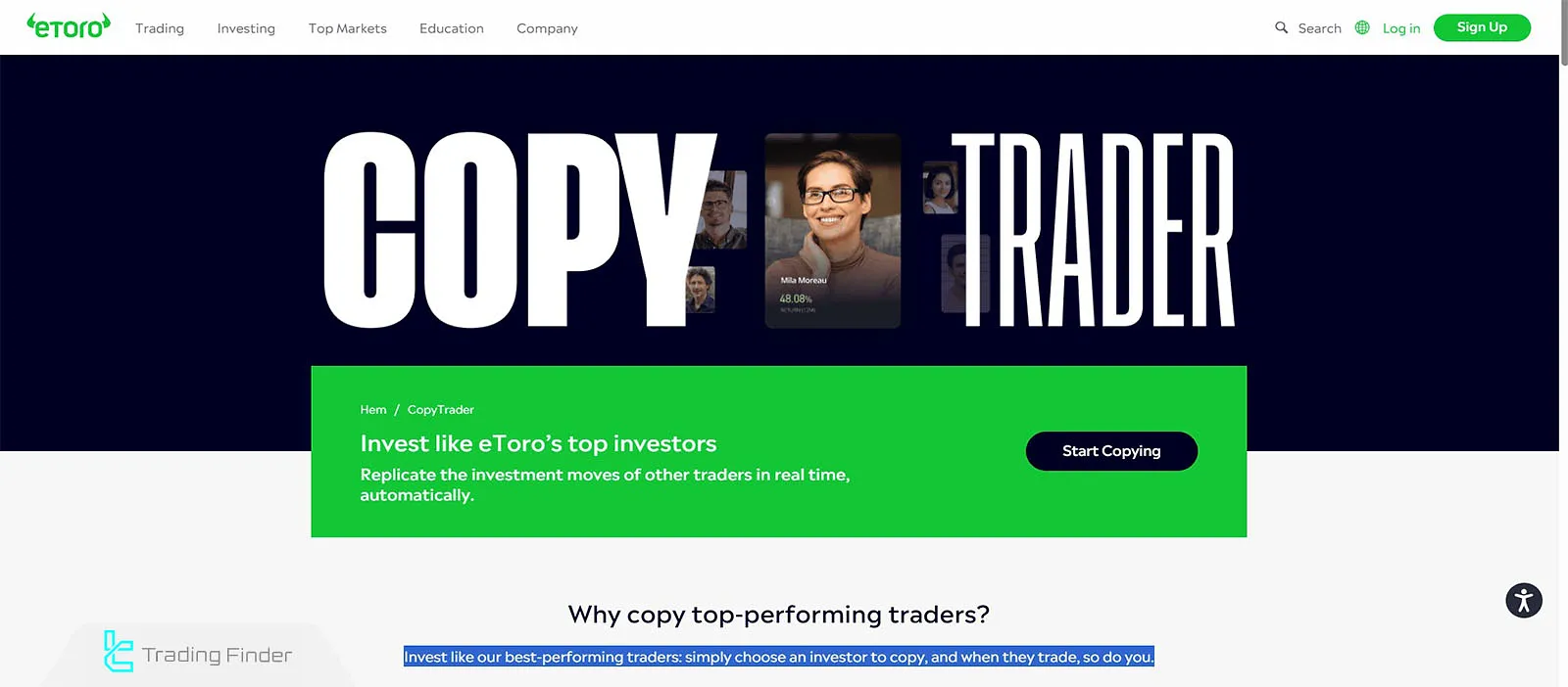 eToro Kopya Ticaret Uygulaması