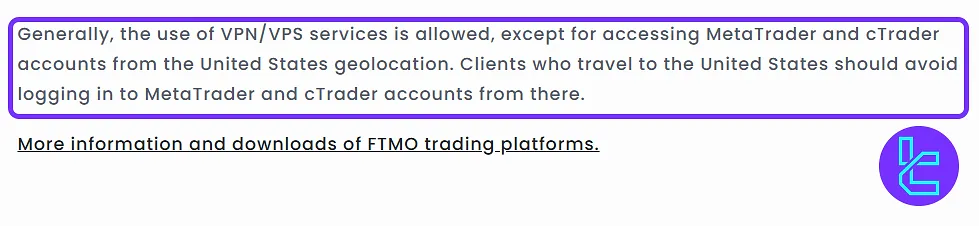FTMO VPN kuralı