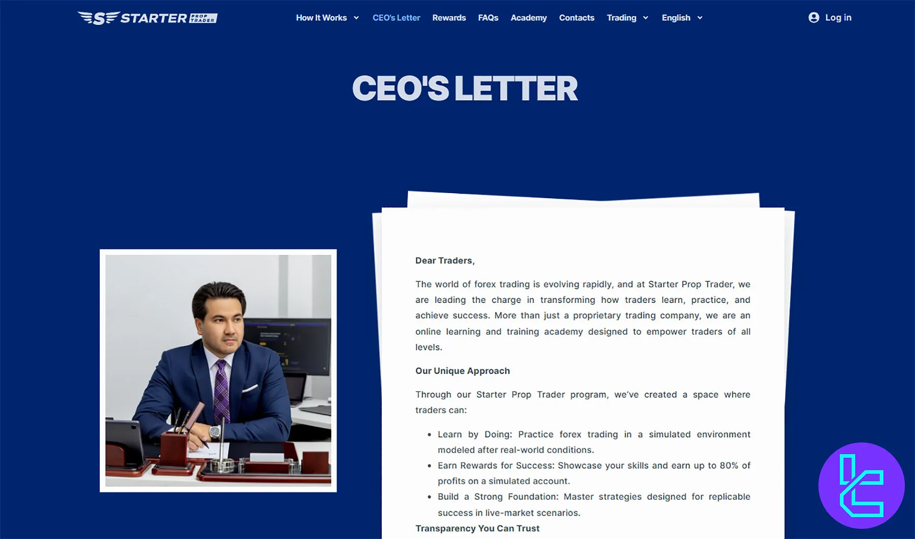 Starter Prop Trader CEO