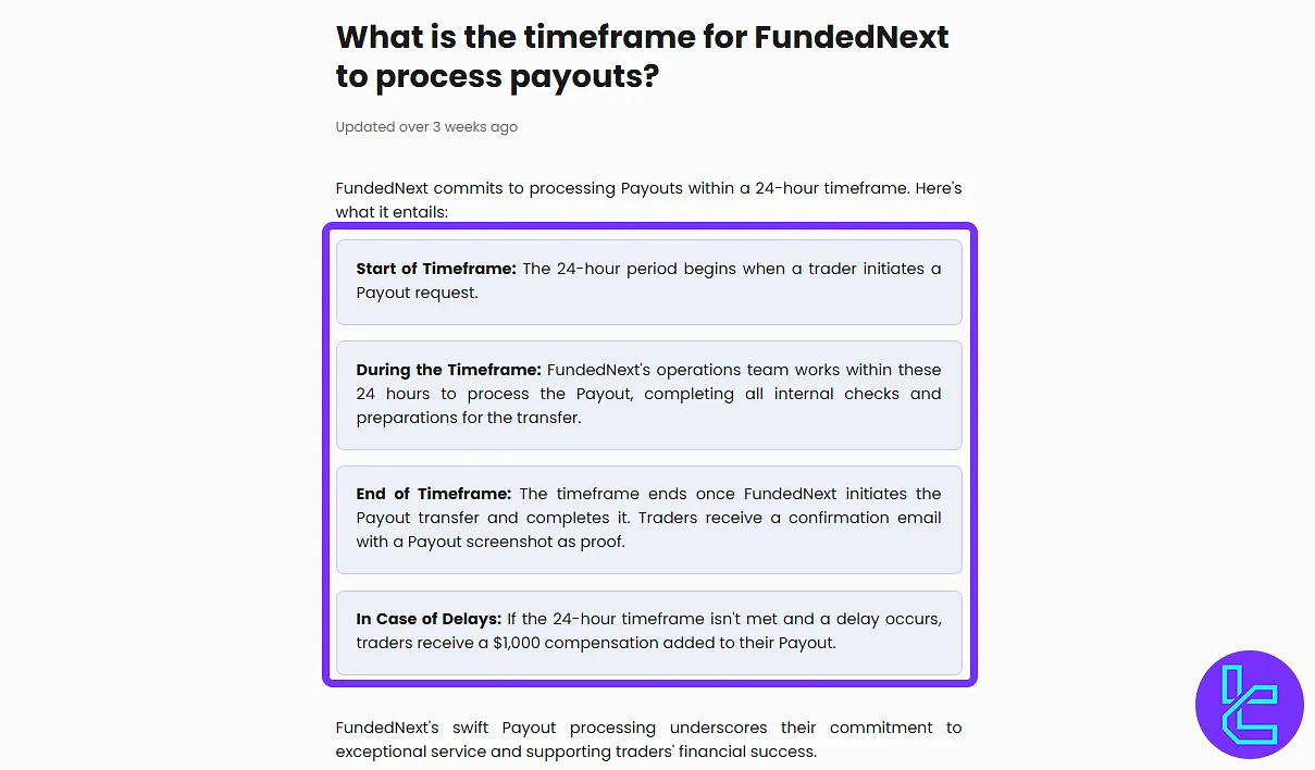 FundedNext ödeme kuralları