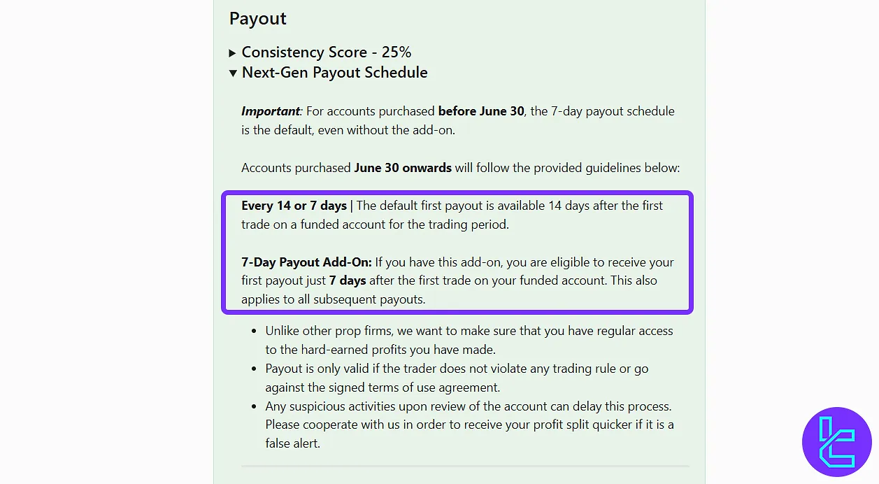 Fonlama Tüccarları ödeme kuralları