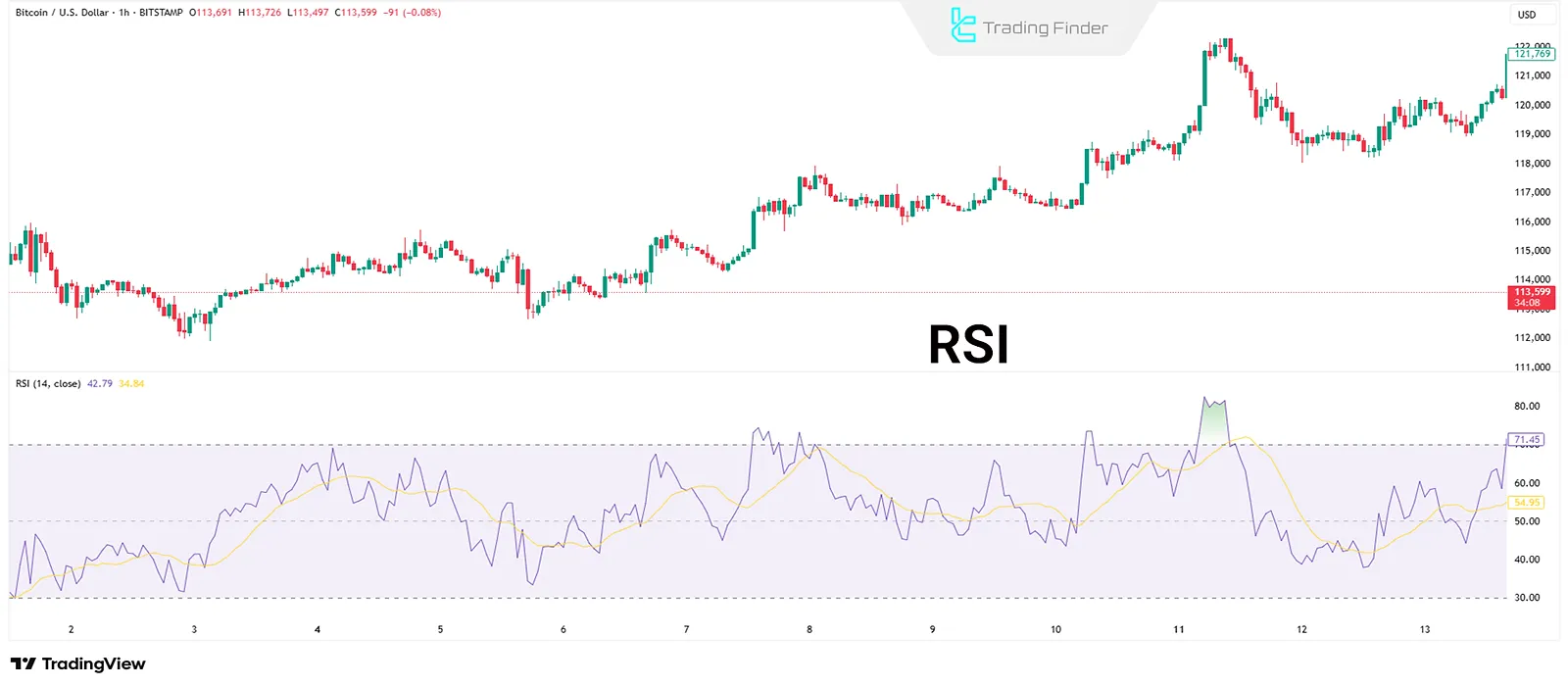Göreceli Güç Endeksi osilatörü