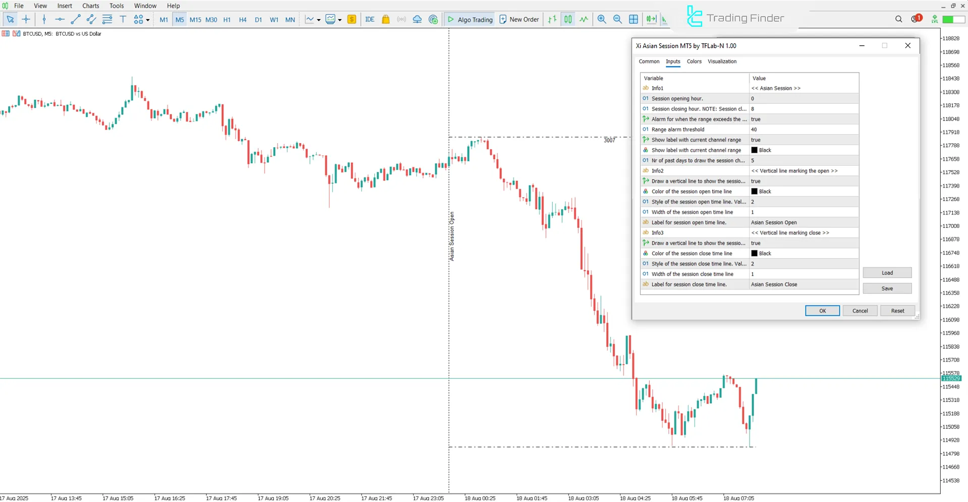 Xi Asya Seansı Göstergesi ayarları