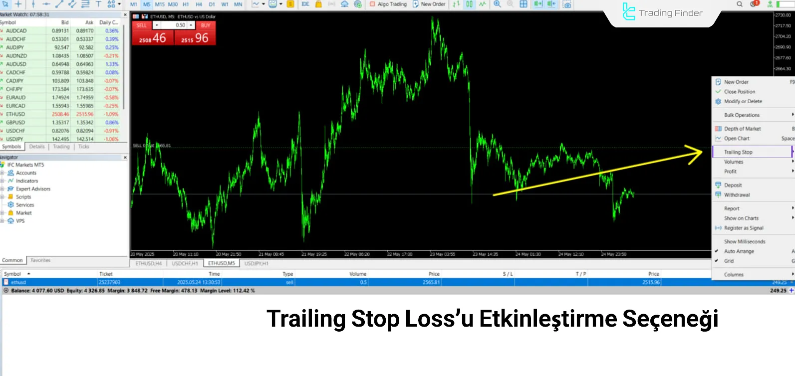 Trailing Stop Seçeneği