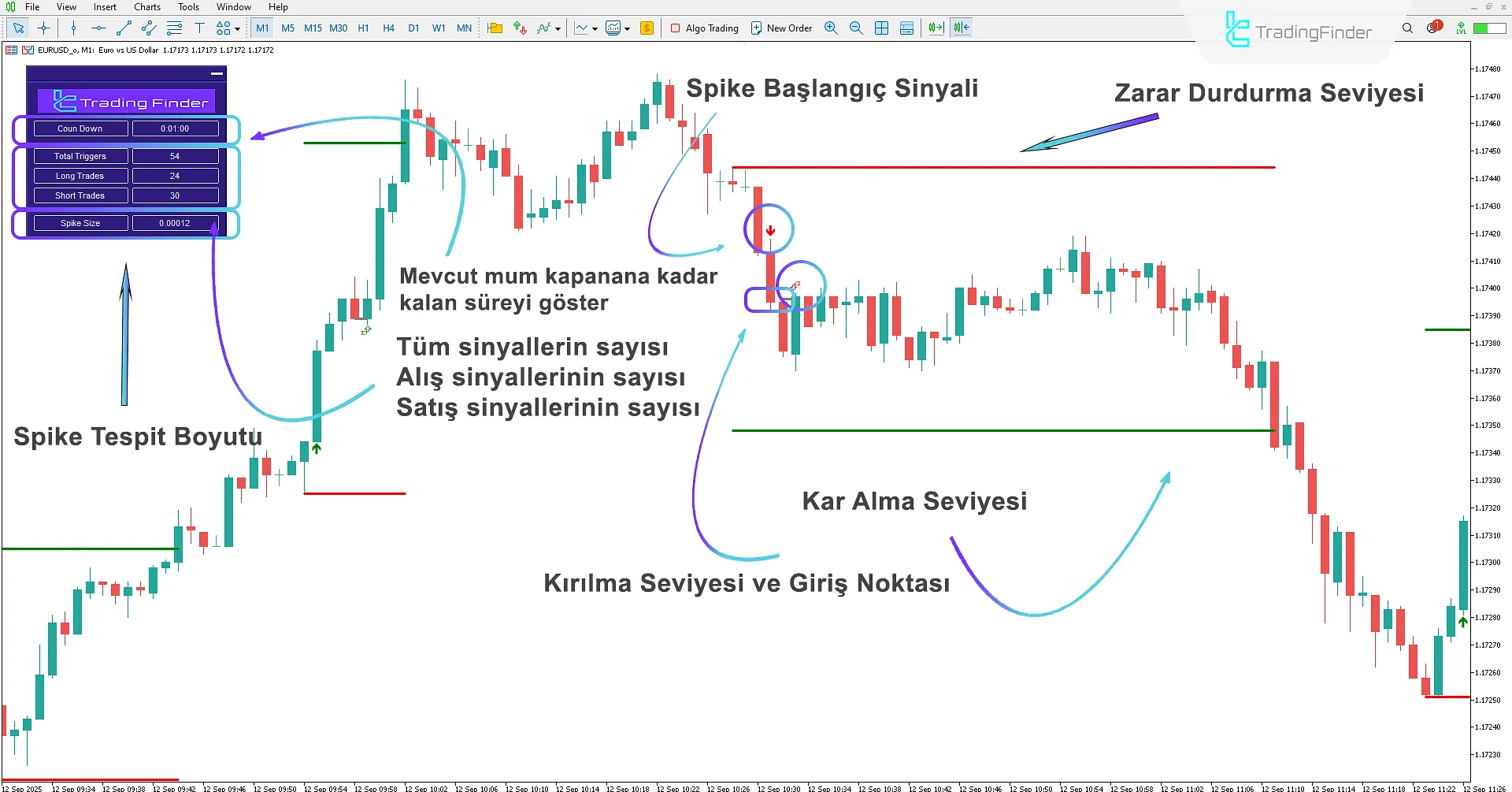 SP2L Poursamadi Strateji Göstergesi ile Tespit Edilen Düşüş Hareketi