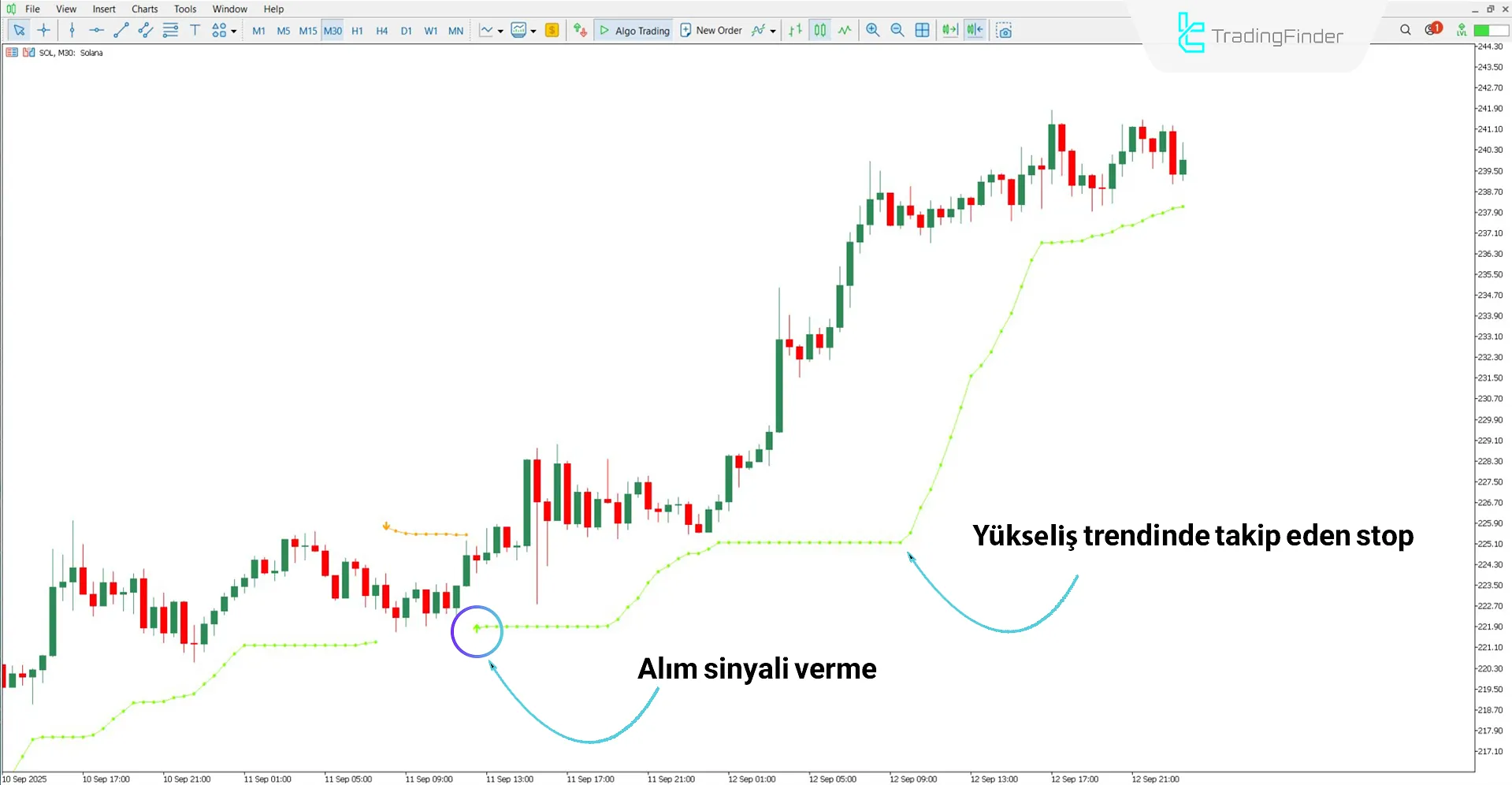 Flash Göstergesi ile yükseliş trendi analizi