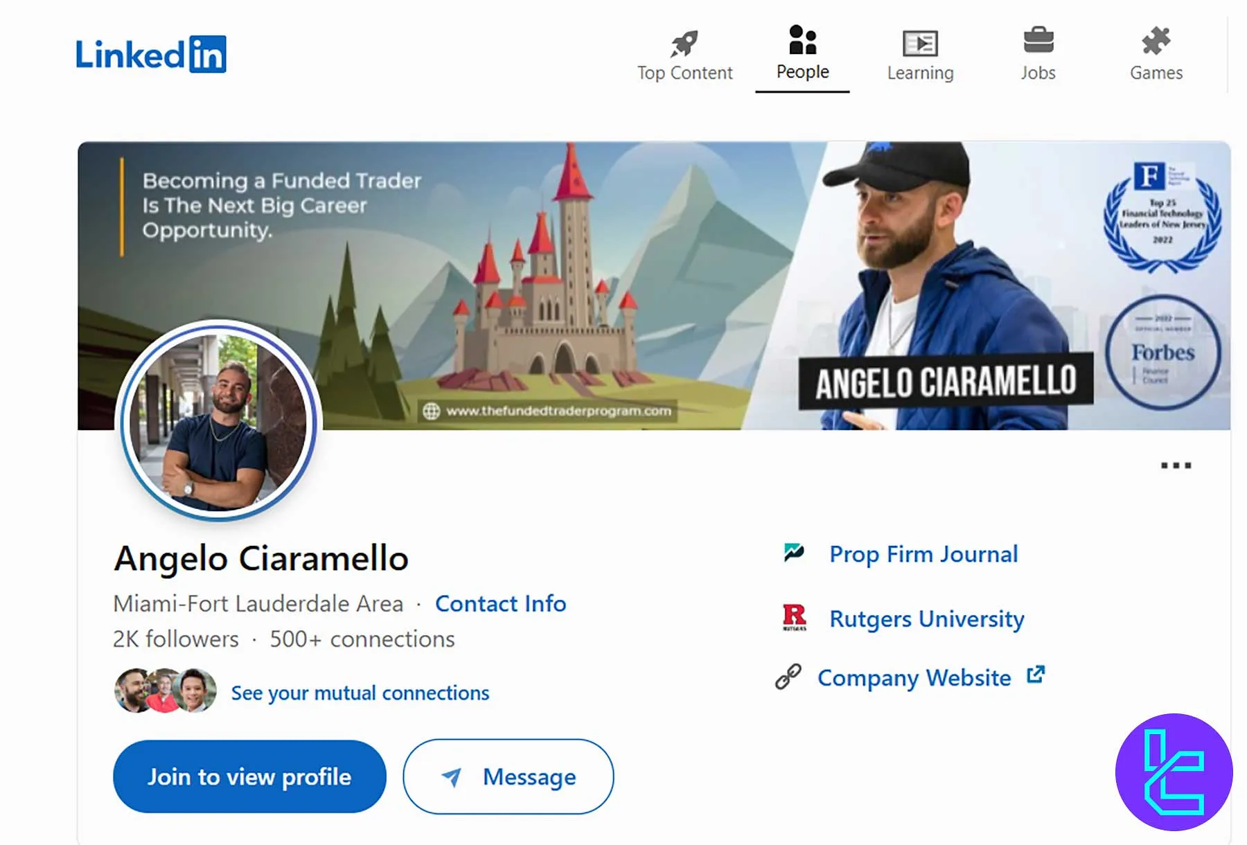 Angelo Ciaramello, The Funded Trader CEO’su ve Kurucu Ortağı