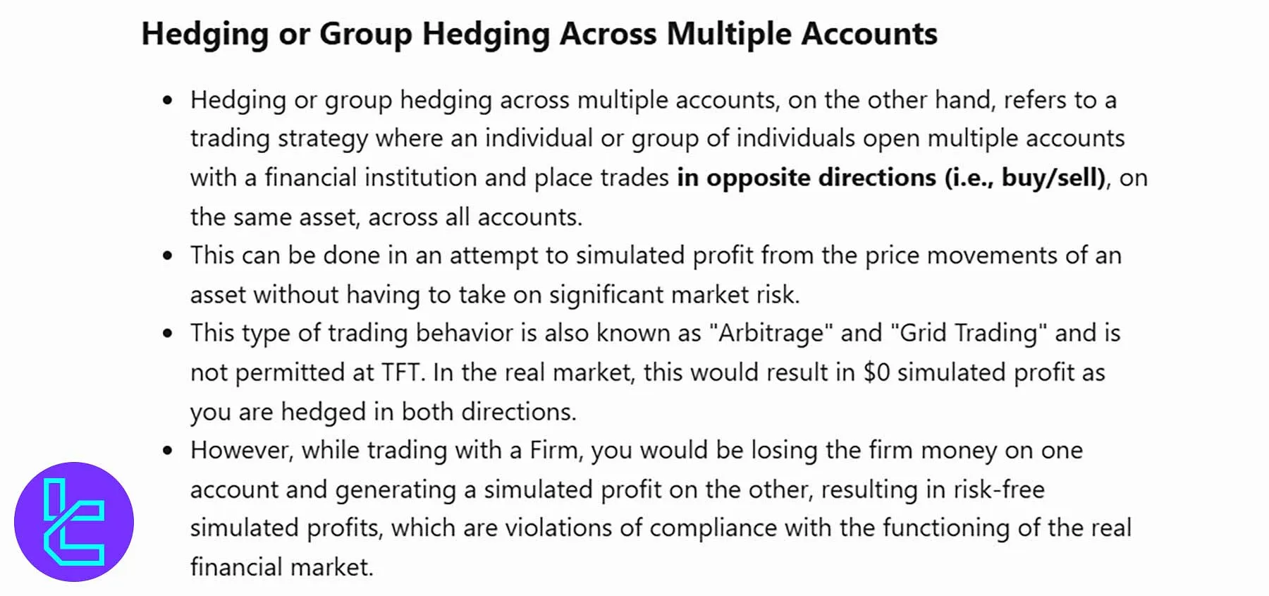 The Funded Trader Hedging Kuralları