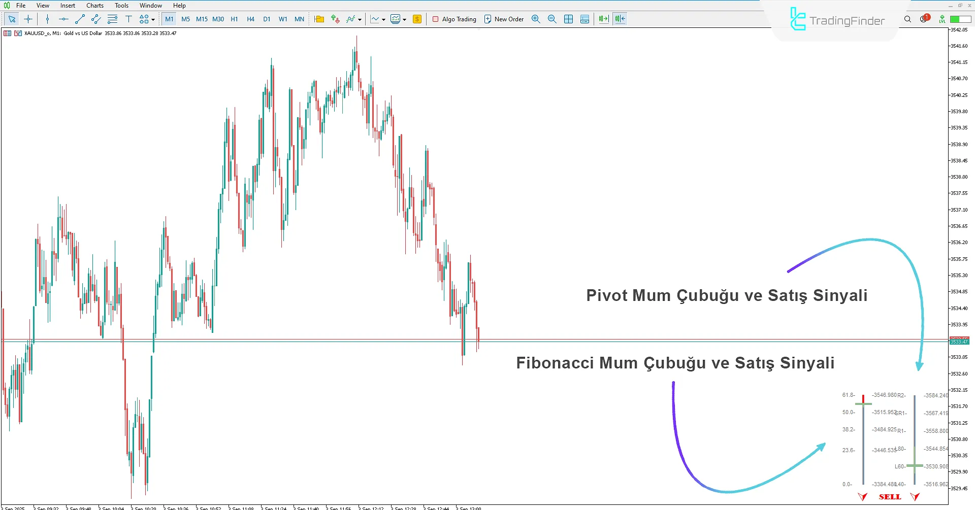Fibo Pivot Mum Çubuğu Göstergesi İndir MetaTrader 5'te 2