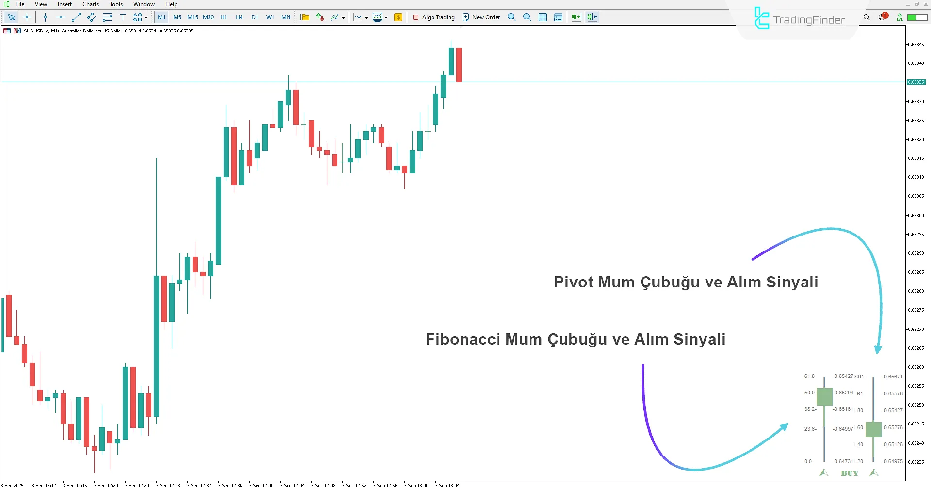 Fibo Pivot Mum Çubuğu Göstergesi İndir MetaTrader 5'te 1