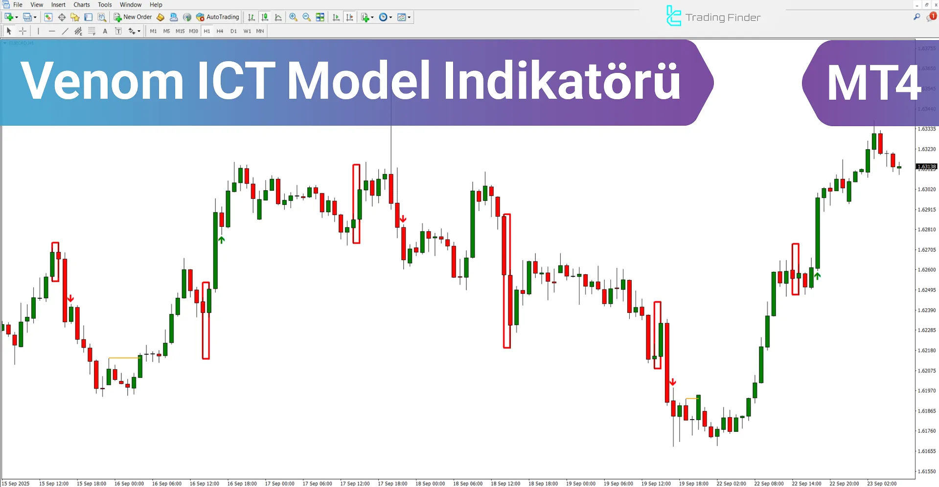 Venom ICT Model Göstergesi MetaTrader 4 için - Ücretsiz İndir [TradingFinder]