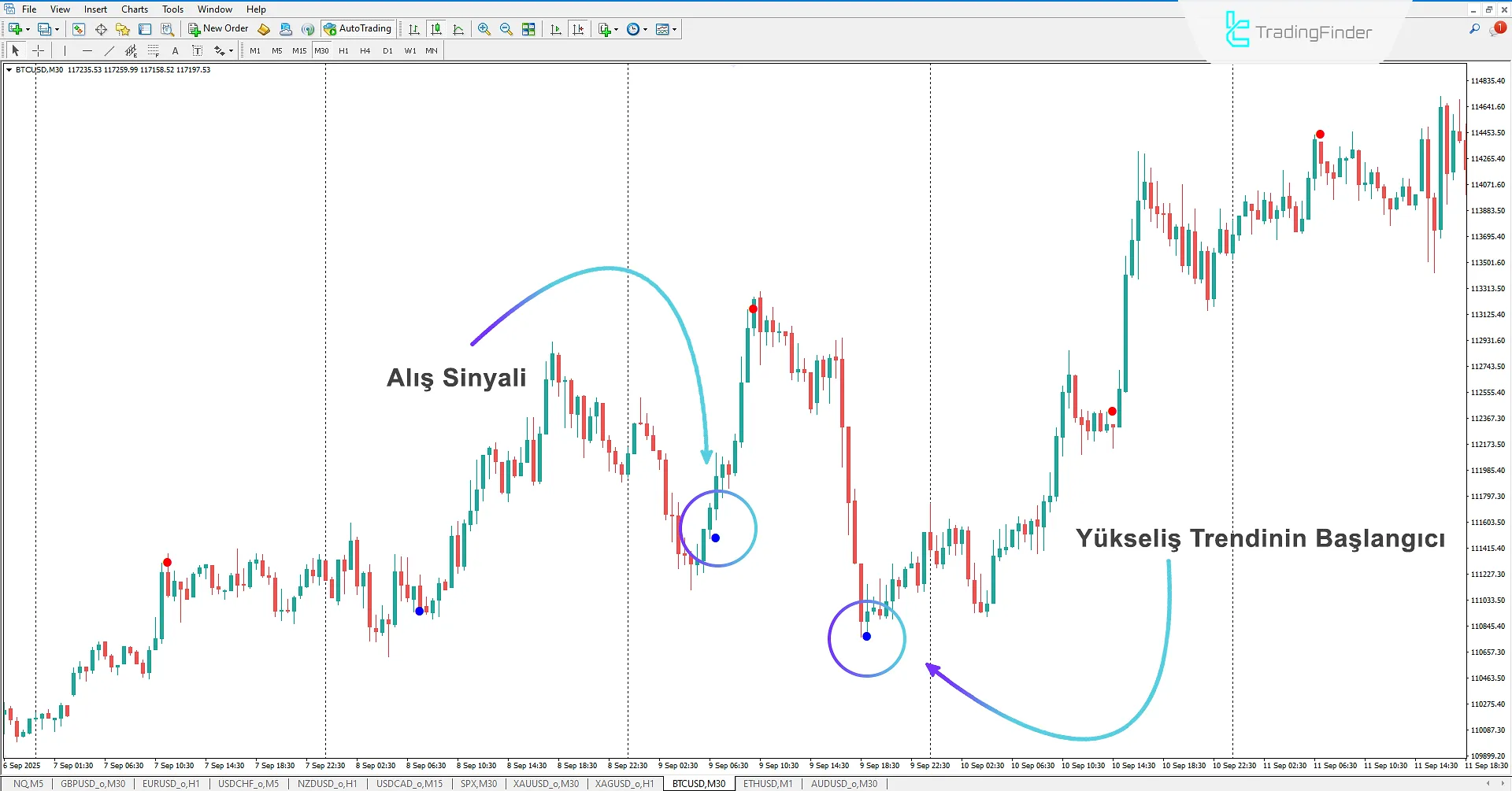 Leman Signal Göstergesi MetaTrader 4 İndir - TradingFinder 1