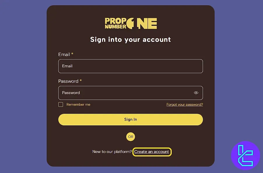 Prop Number One Giriş Sayfası