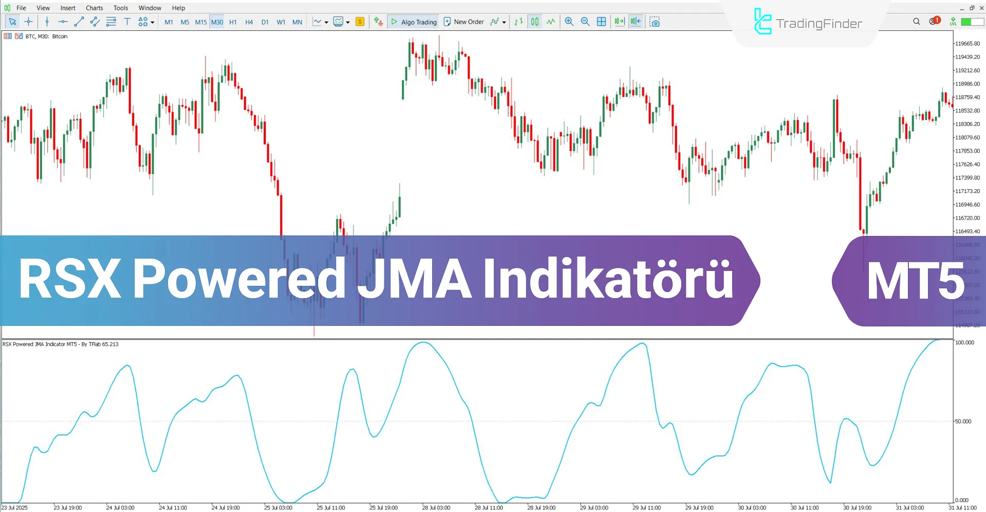RSX Powered JMA Osilatörü MT5 için İndir – Ücretsiz – [TradingFinder]