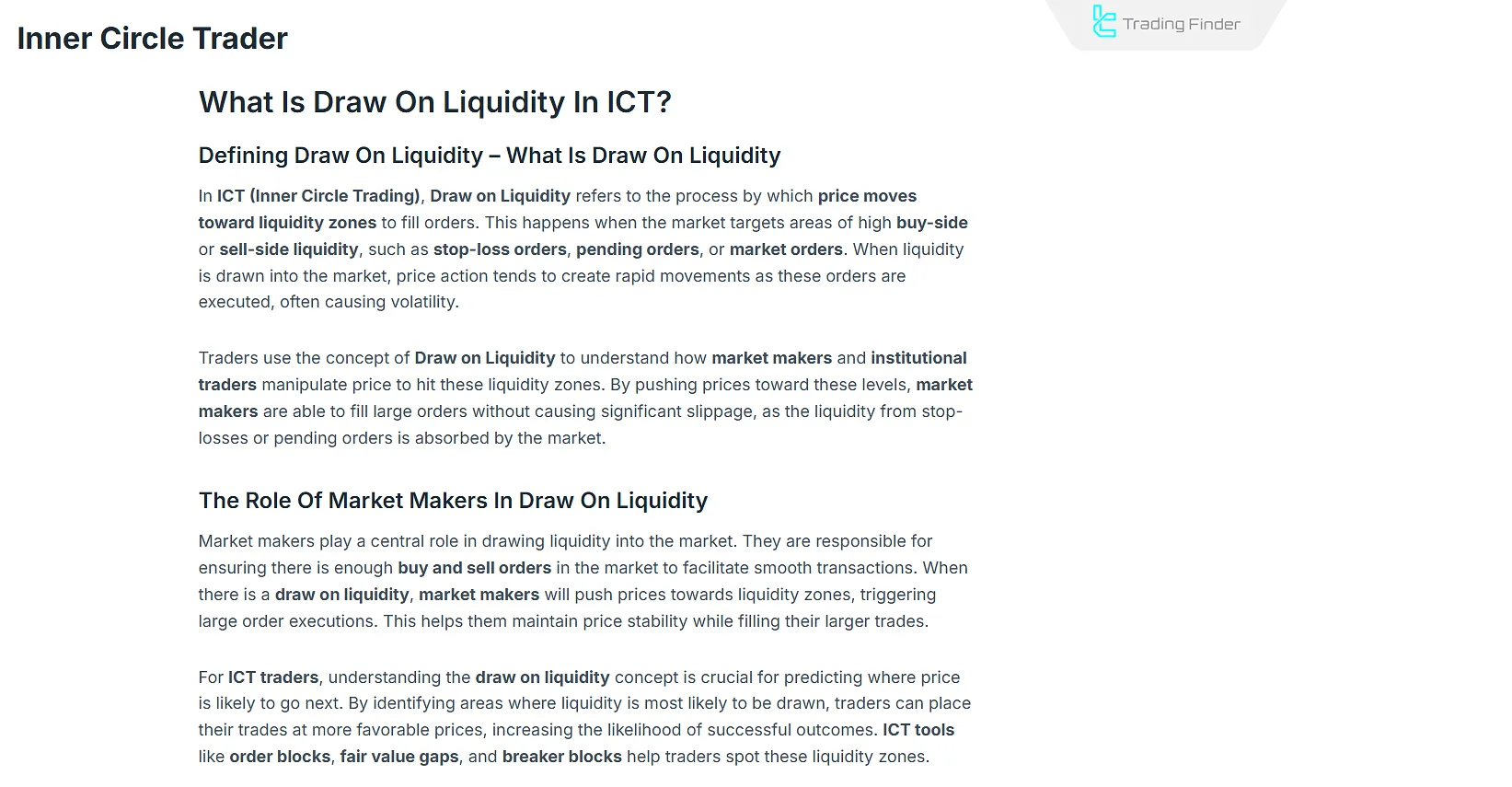 ICT Draw On Liquidity Eğitimi