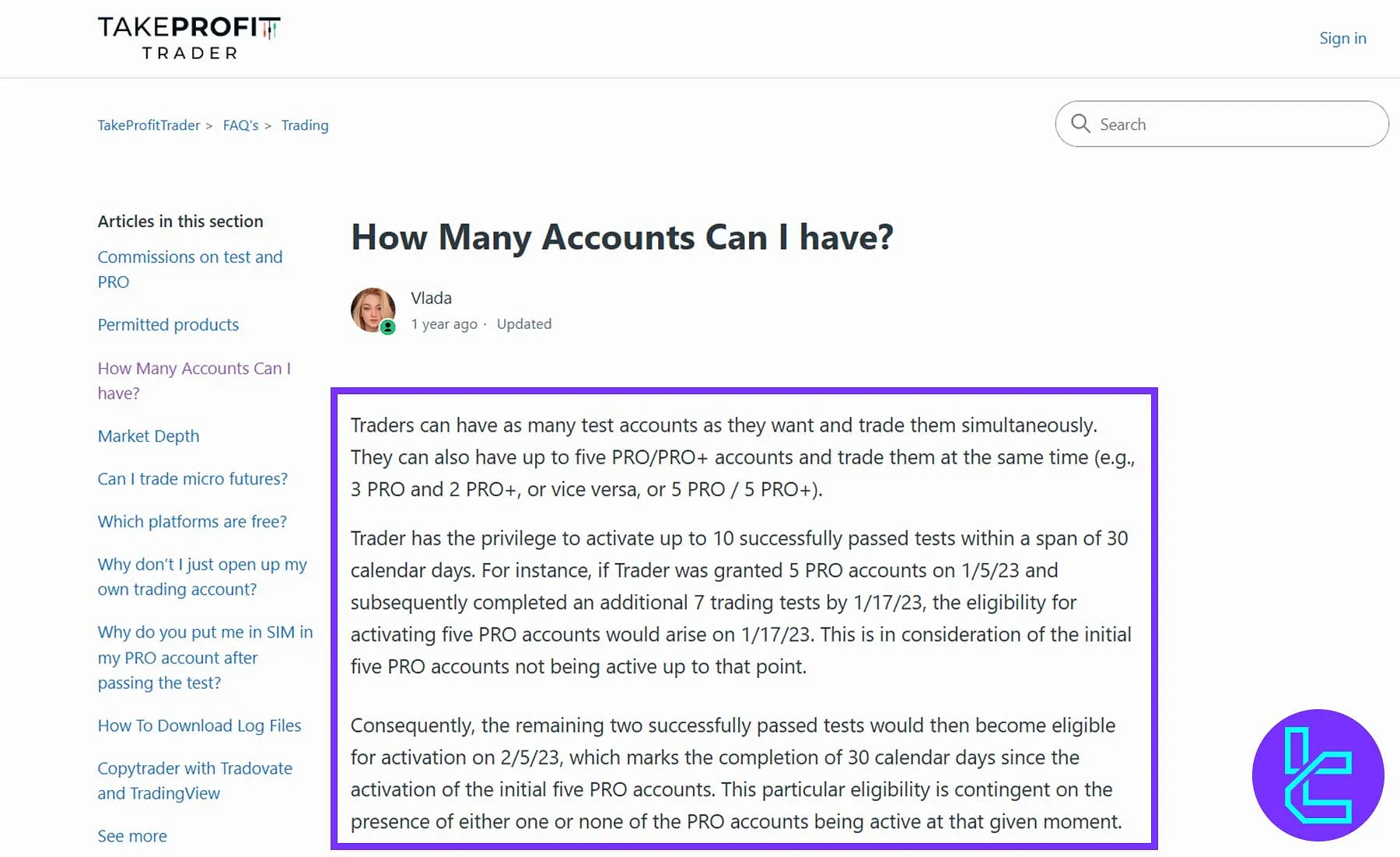 Birden fazla hesap aktifleştirmesine sahip Take Profit Trader ölçeklendirme yapısıBirden fazla hesap aktifleştirmesine sahip Take Profit Trader ölçeklendirme yapısı