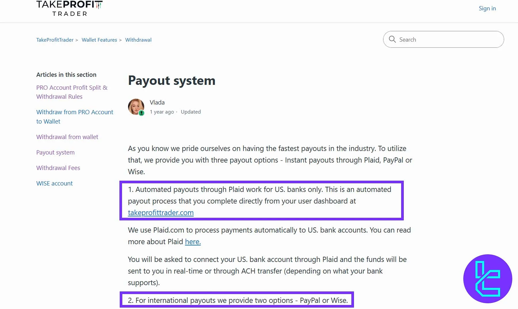Take Profit Trader ödeme sistemi ve kâr paylaşım seçenekleri