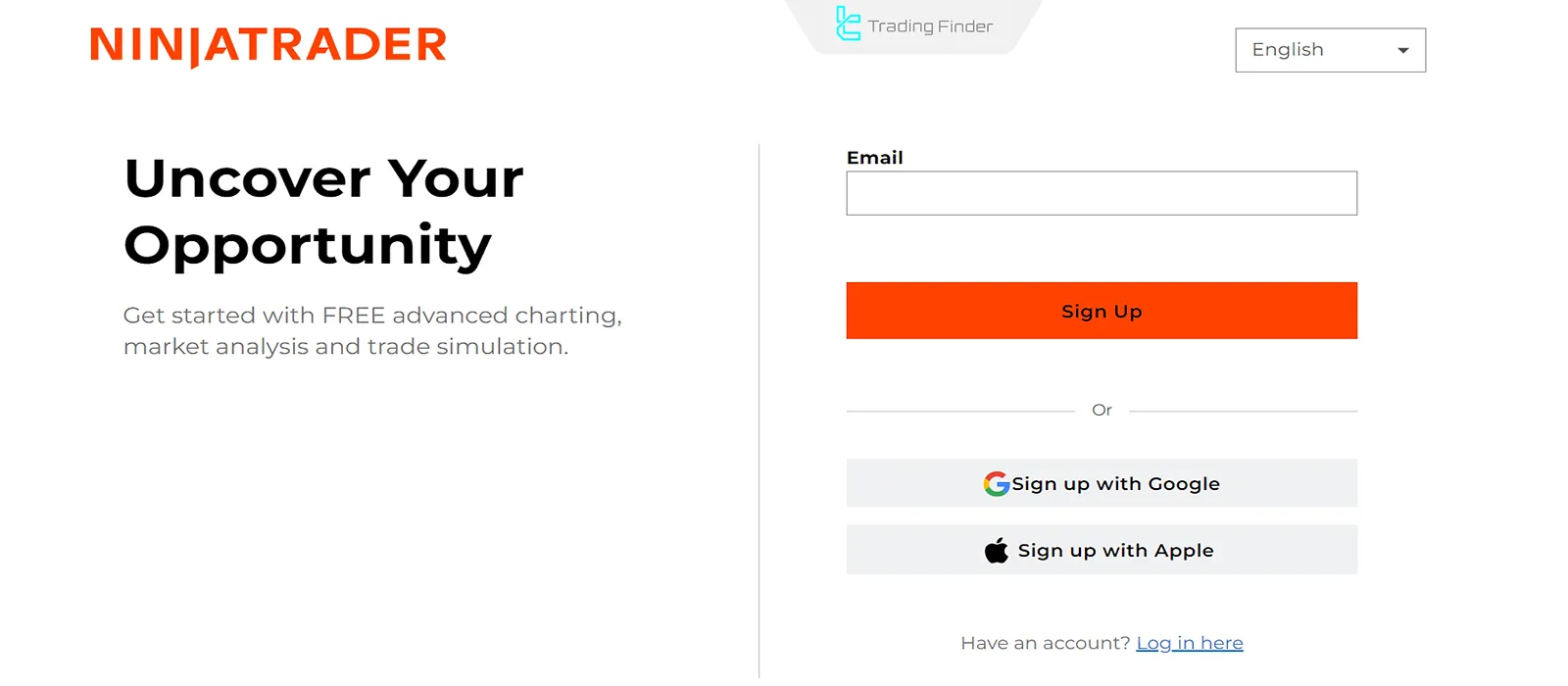 NinjaTrader’da kayıt işlemini başlatma
