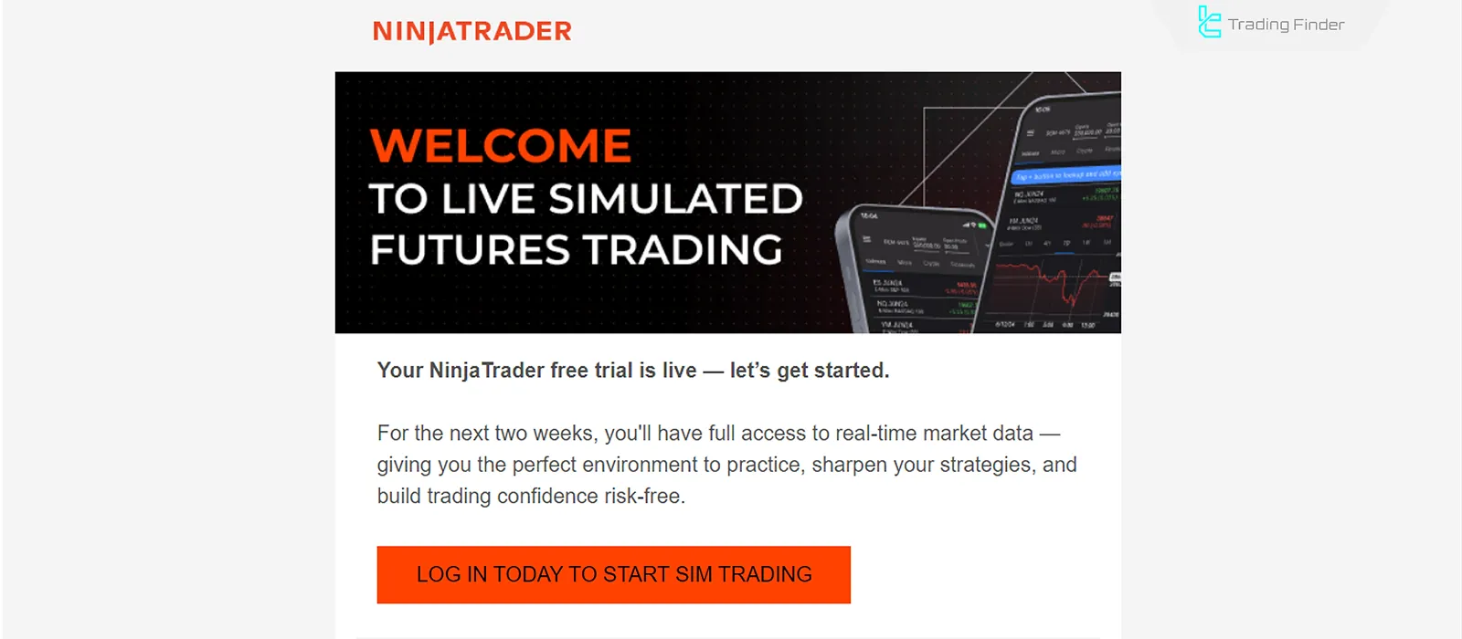 NinjaTrader tarafından gönderilen mesaj