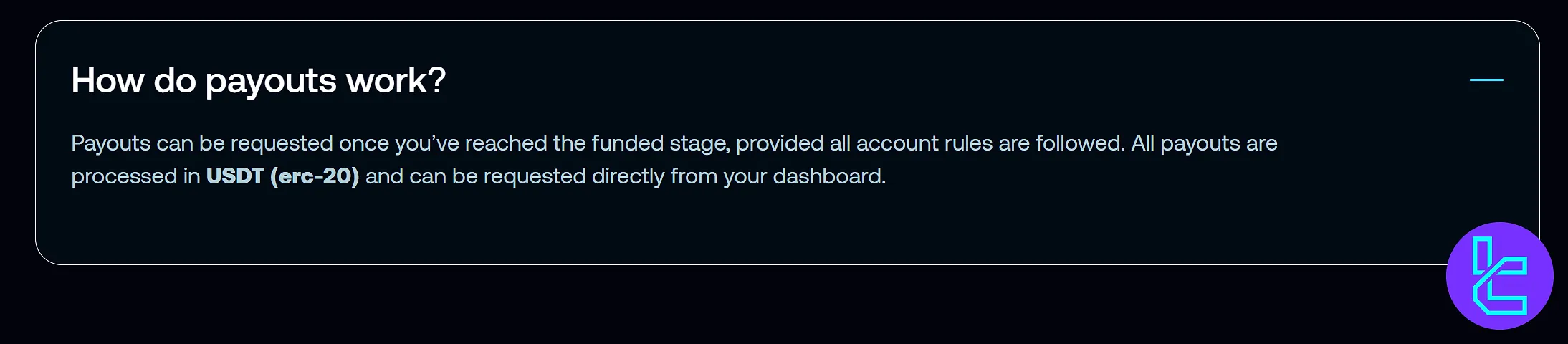 Clarity Traders ödeme kuralları ve USDT (ERC-20) çekim sistemi