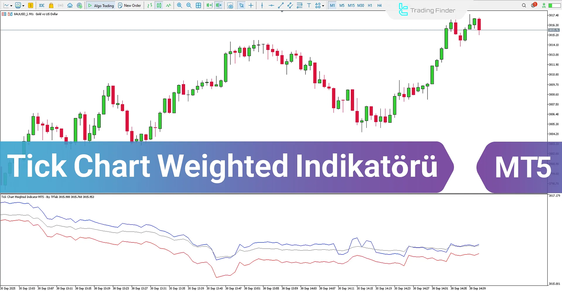Tick Chart Weighted Göstergesi MetaTrader 5 - Ücretsiz İndirme [TradingFinder]