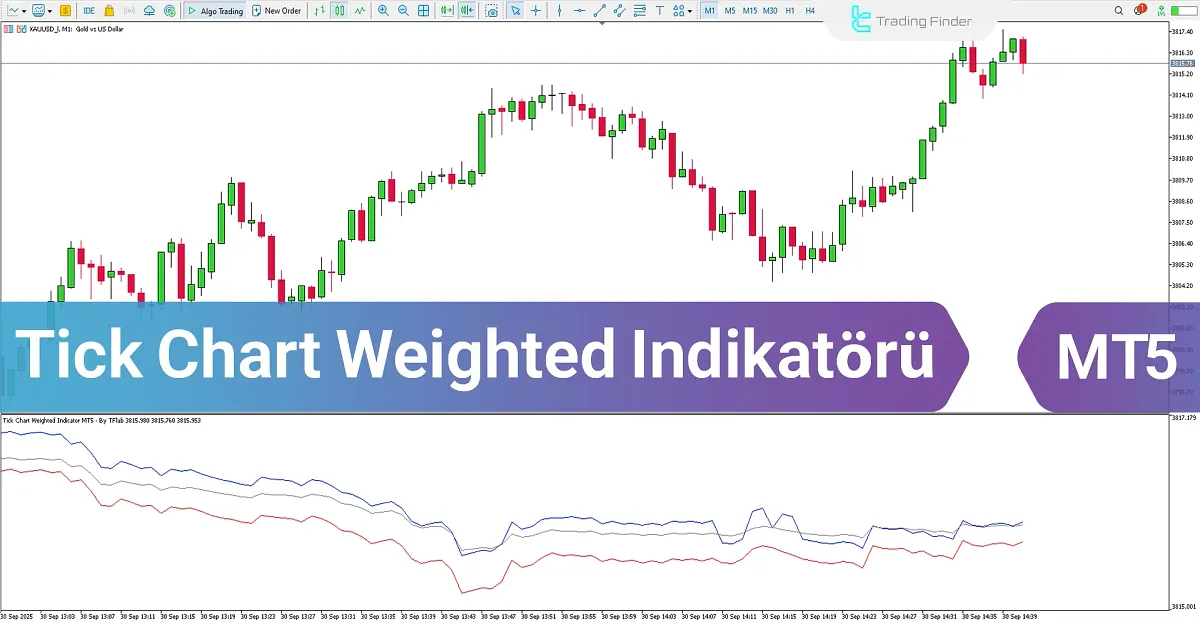 Tick Chart Weighted Göstergesi MetaTrader 5 - Ücretsiz İndirme [TradingFinder]