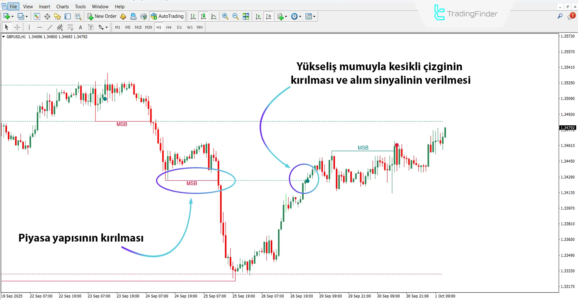 Yükseliş Trendinde Piyasa Yapısı Kırıcı Göstergesi