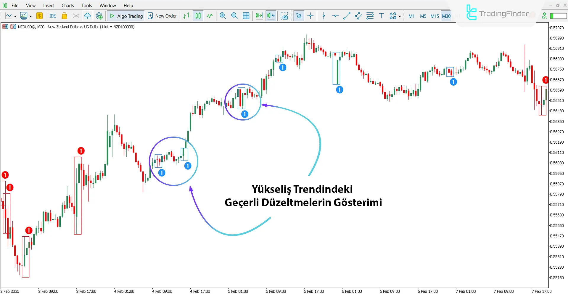 Valid Pullback Göstergesi ile Yükseliş Trendi Analizi