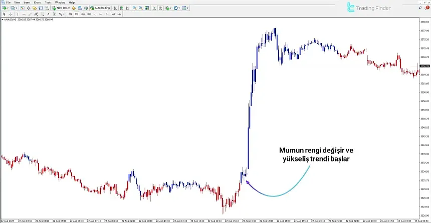 MACD Double göstergesinde trend dönüş sinyali