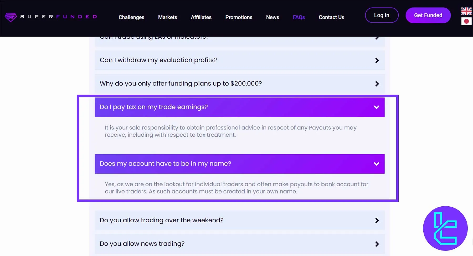 Canlı fonlanmış trader’lar için SuperFunded ödeme seçenekleri