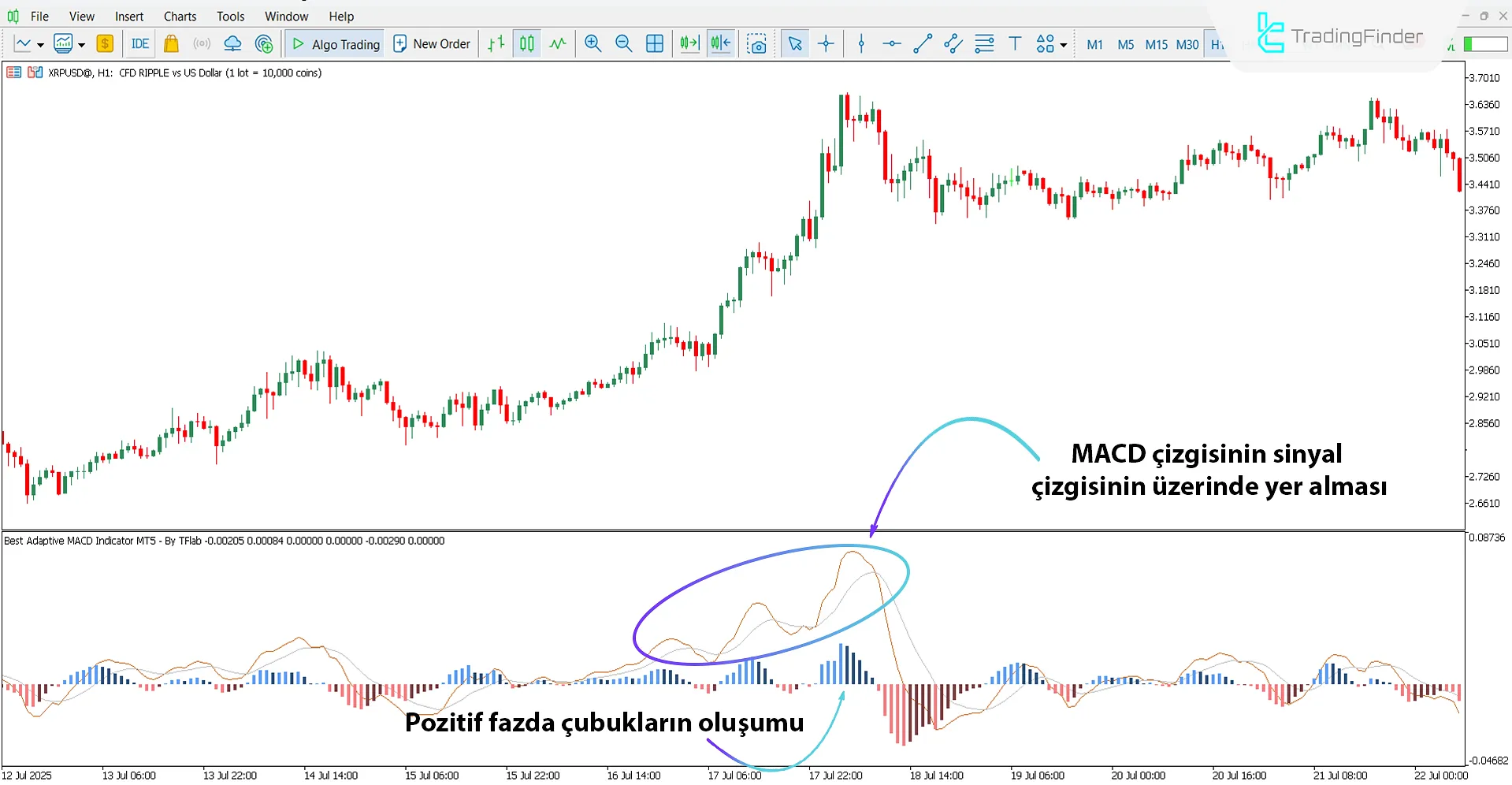 Best Adaptive MACD Osilatörü MT5 için İndir – Ücretsiz – [TradingFinder] 1
