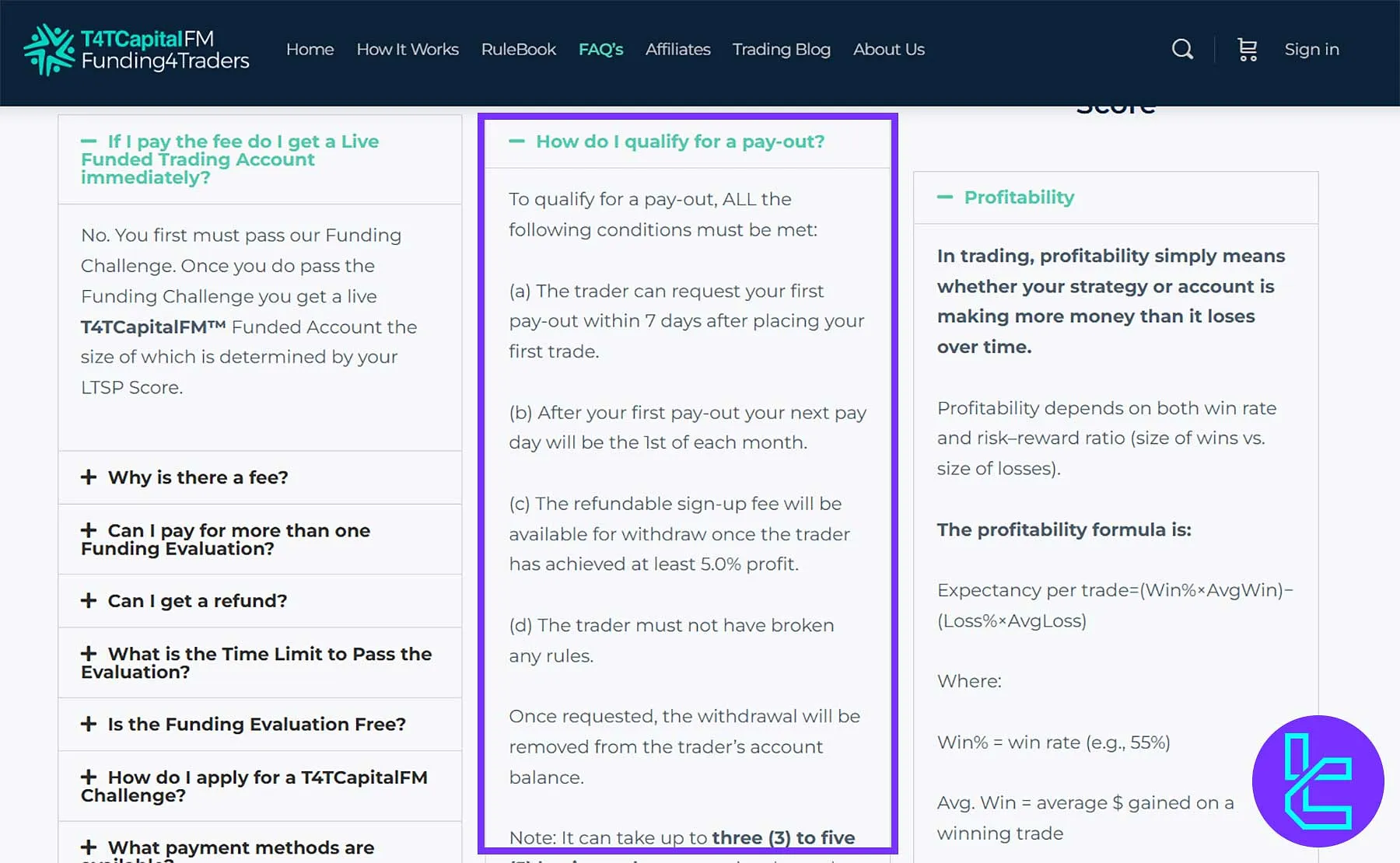 T4TCapitalFM Ödeme Kuralları ve Kâr Paylaşım Yapısı