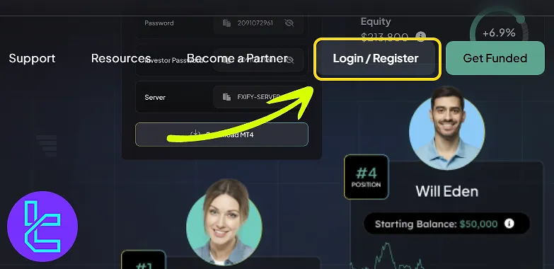 FXIFY kayıt ana sayfası