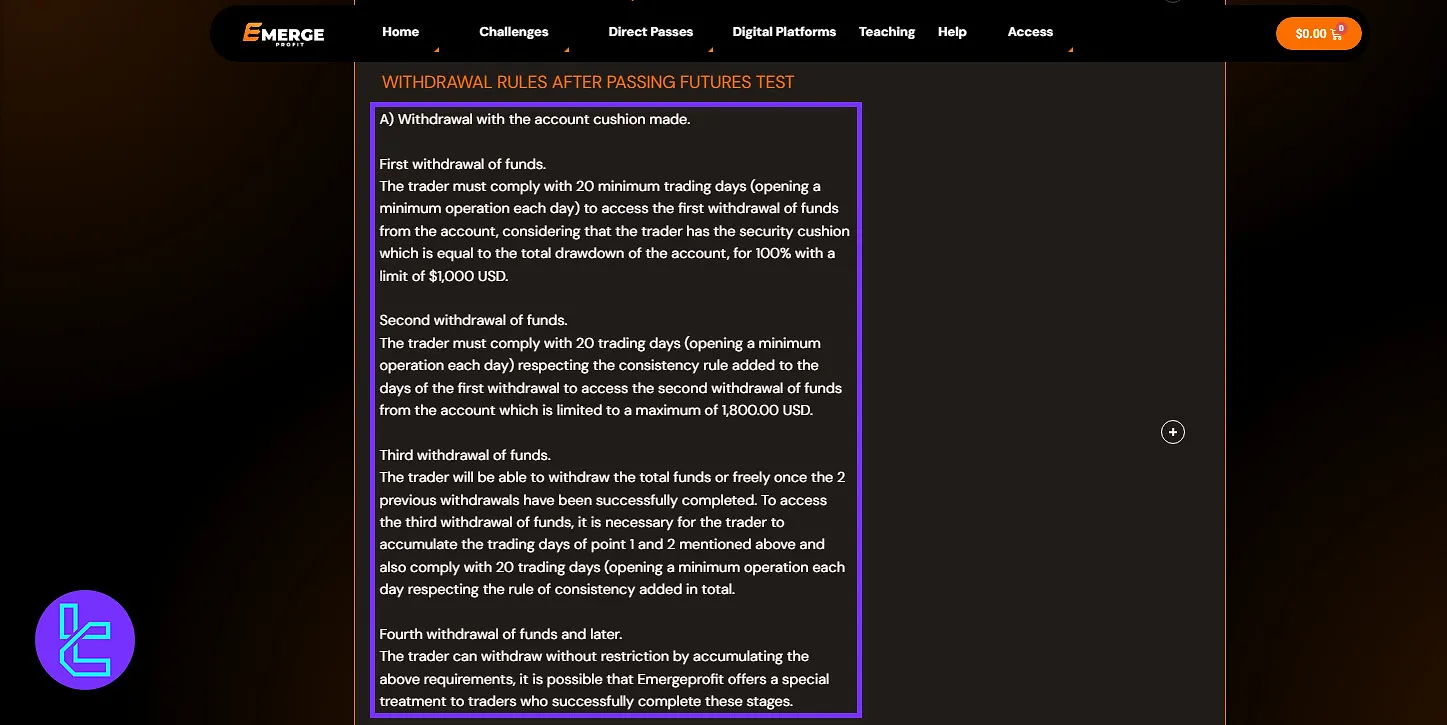 Emerge Profit payouts