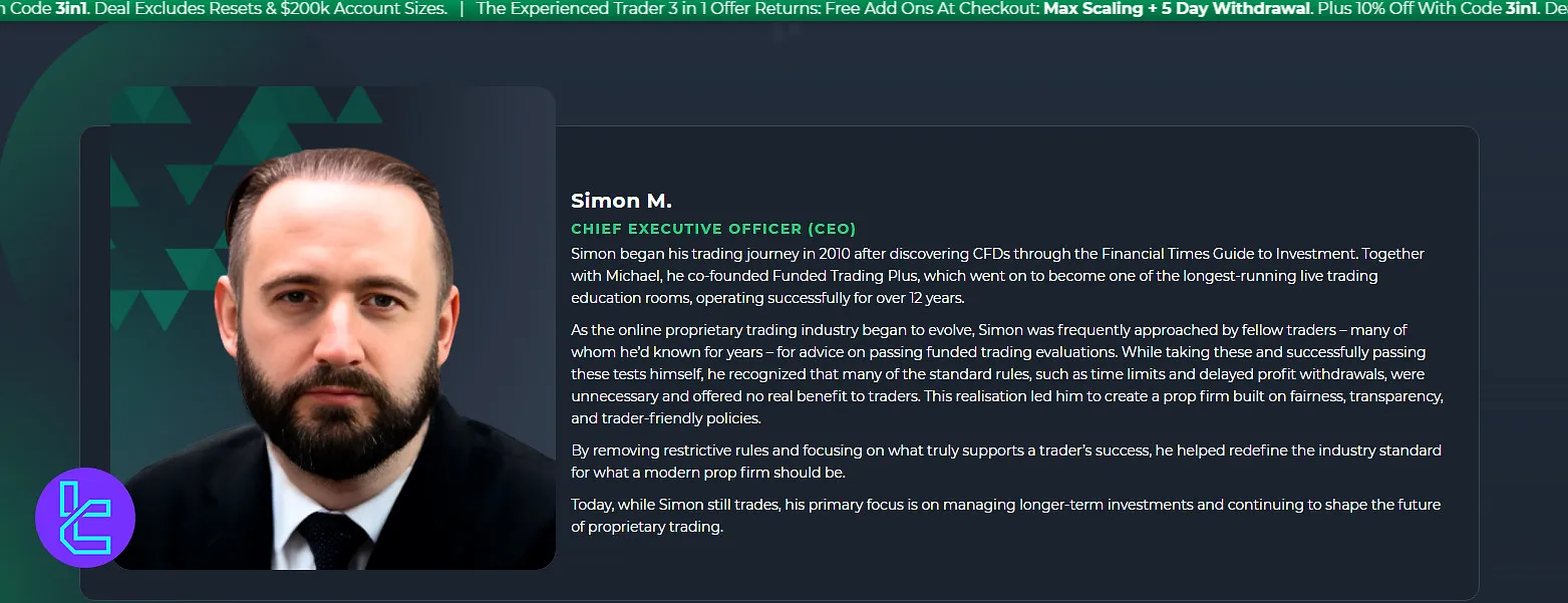 Funded Trading Plus CEO