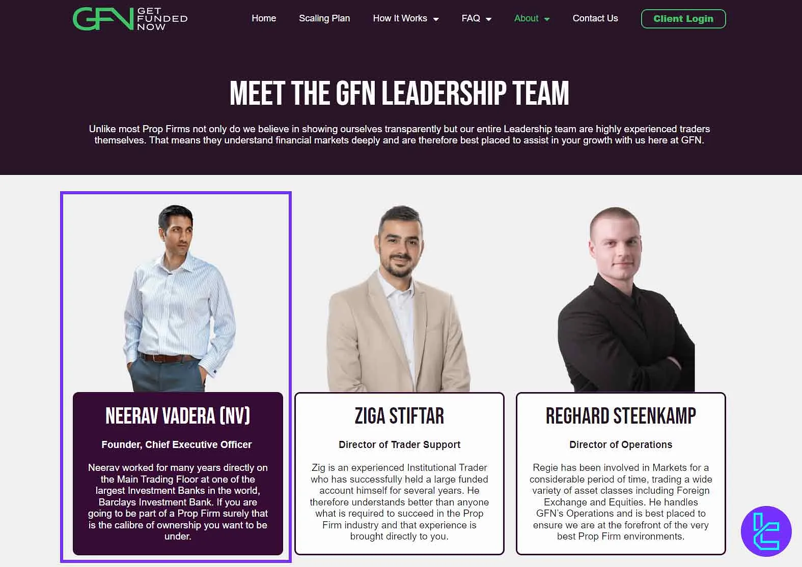 Get Funded Now prop firm CEO