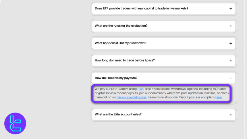 Elite Trader Funding Payout