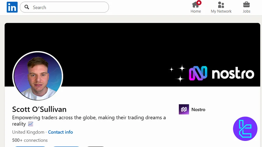 COO Scott O’Sullivan’ın profesyonel bilgilerini gösteren profil tarzı bir görsel düzeni