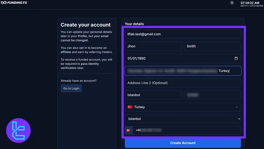 TX3 Funding Kayıt Formu